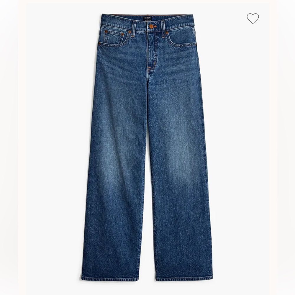 J. Crew Factory Wide Leg Cropped Jean in All-Day Stretch